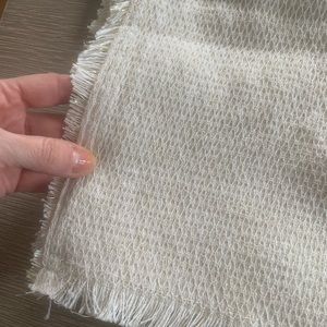 SOLD!!!! OFF WHITE TABLE RUNNER WITH GOLD SPECS (“shimmer table runner”)